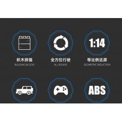 JIESTAR 92021 non  XE ĐỊA HÌNH G63 tỷ lệ 1:14 bộ đồ chơi xếp lắp ráp ghép mô hình Creator Sáng Tạo 1604 khối