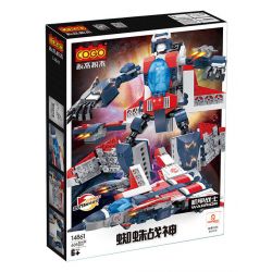 COGO 14861 non  MECHAWARRIOR THẦN CHIẾN NHỆN 1 ĐẾN 2 bộ đồ chơi xếp lắp ráp ghép mô hình 605 khối