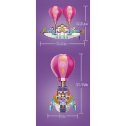 COGO 13294 non  CÔNG CHÚA PHÉP THUẬT PHI THUYỀN DIỆU CỦA bộ đồ chơi xếp lắp ráp ghép mô hình Girl FAIRY Con Gái 358 khối