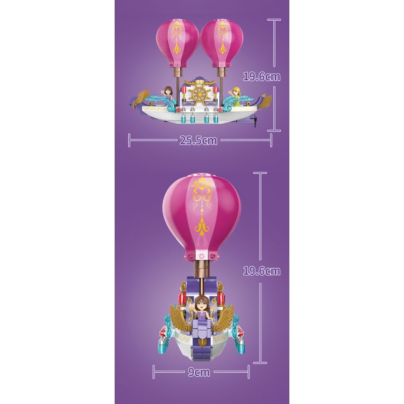 COGO 13294 non  CÔNG CHÚA PHÉP THUẬT PHI THUYỀN DIỆU CỦA bộ đồ chơi xếp lắp ráp ghép mô hình Girl FAIRY Con Gái 358 khối