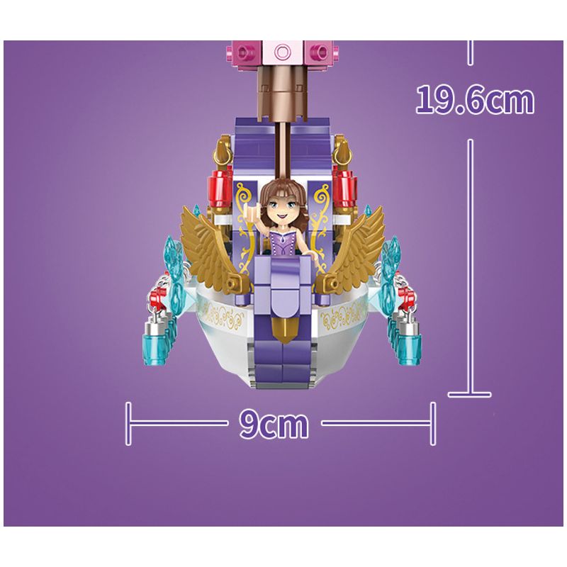 COGO 13294 non  CÔNG CHÚA PHÉP THUẬT PHI THUYỀN DIỆU CỦA bộ đồ chơi xếp lắp ráp ghép mô hình Girl FAIRY Con Gái 358 khối