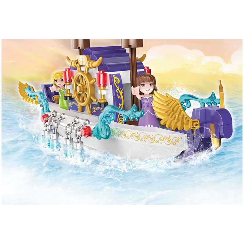 COGO 13294 non  CÔNG CHÚA PHÉP THUẬT PHI THUYỀN DIỆU CỦA bộ đồ chơi xếp lắp ráp ghép mô hình Girl FAIRY Con Gái 358 khối