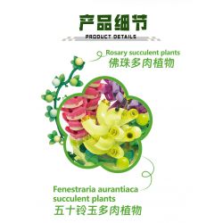 ZHEGAO 663004 non  RƯƠNG KHO BÁU MỌNG NƯỚC bộ đồ chơi xếp lắp ráp ghép mô hình Creator SUCCULENT BOX Sáng Tạo 867 khối