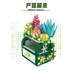 ZHEGAO 663004 non  RƯƠNG KHO BÁU MỌNG NƯỚC bộ đồ chơi xếp lắp ráp ghép mô hình Creator SUCCULENT BOX Sáng Tạo 867 khối