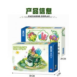 ZHEGAO 663004 non  RƯƠNG KHO BÁU MỌNG NƯỚC bộ đồ chơi xếp lắp ráp ghép mô hình Creator SUCCULENT BOX Sáng Tạo 867 khối