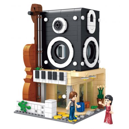 FORANGE FC8510 8510 non  NGÔI NHÀ MƠ ƯỚC PHÒNG NHẠC CỤ bộ đồ chơi xếp lắp ráp ghép mô hình Girl DREAM COTTAGE Con Gái 746 khối