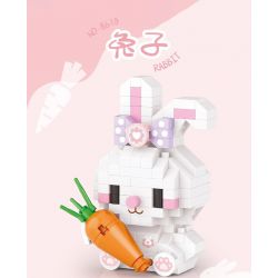 LOZ 8610 non  CON THỎ bộ đồ chơi xếp lắp ráp ghép mô hình RABBIT 170 khối