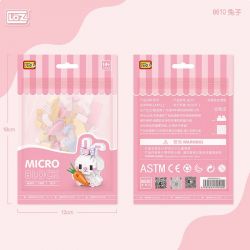 LOZ 8610 non  CON THỎ bộ đồ chơi xếp lắp ráp ghép mô hình RABBIT 170 khối