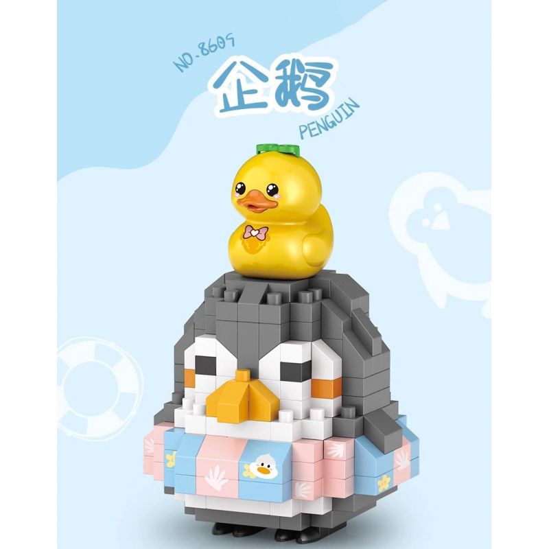LOZ 8609 non  CHIM CÁNH CỤT bộ đồ chơi xếp lắp ráp ghép mô hình PENGUIN 170 khối