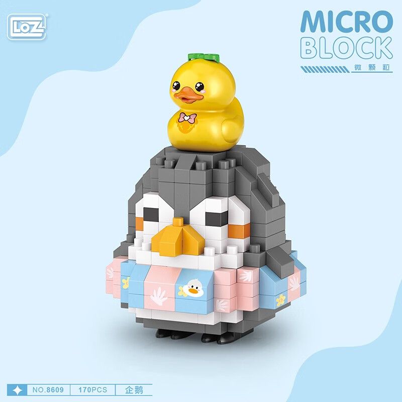 LOZ 8609 non  CHIM CÁNH CỤT bộ đồ chơi xếp lắp ráp ghép mô hình PENGUIN 170 khối