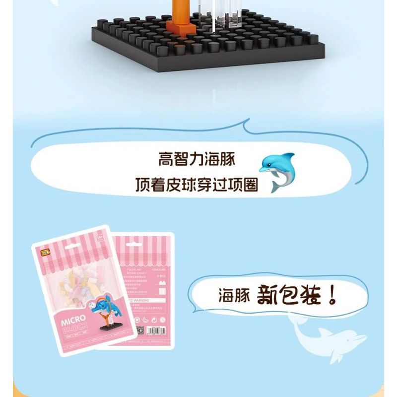 LOZ 8607 non  CÁ HEO bộ đồ chơi xếp lắp ráp ghép mô hình DOLPHIN 150 khối