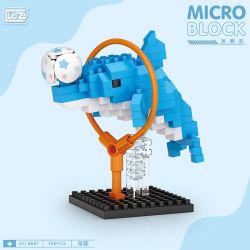 LOZ 8607 non  CÁ HEO bộ đồ chơi xếp lắp ráp ghép mô hình DOLPHIN 150 khối