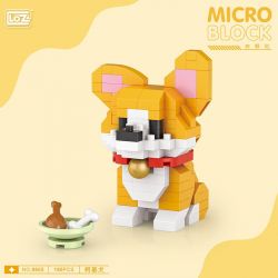 LOZ 8605 non  CORGI bộ đồ chơi xếp lắp ráp ghép mô hình 160 khối