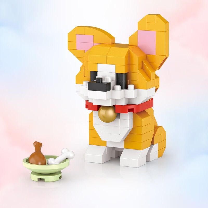 LOZ 8605 non  CORGI bộ đồ chơi xếp lắp ráp ghép mô hình 160 khối