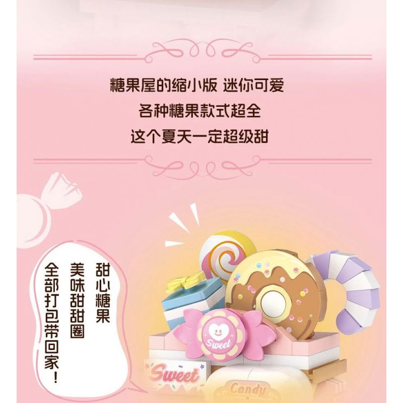 LOZ 8604 non  CỬA HÀNG KẸO bộ đồ chơi xếp lắp ráp ghép mô hình CANDY SHOP