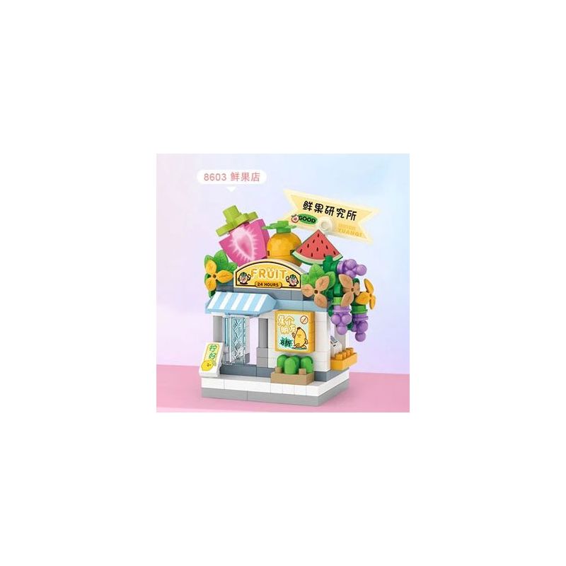 LOZ 8603 non  CỬA HÀNG TRÁI CÂY TƯƠI bộ đồ chơi xếp lắp ráp ghép mô hình FRESH FRUIT SHOP
