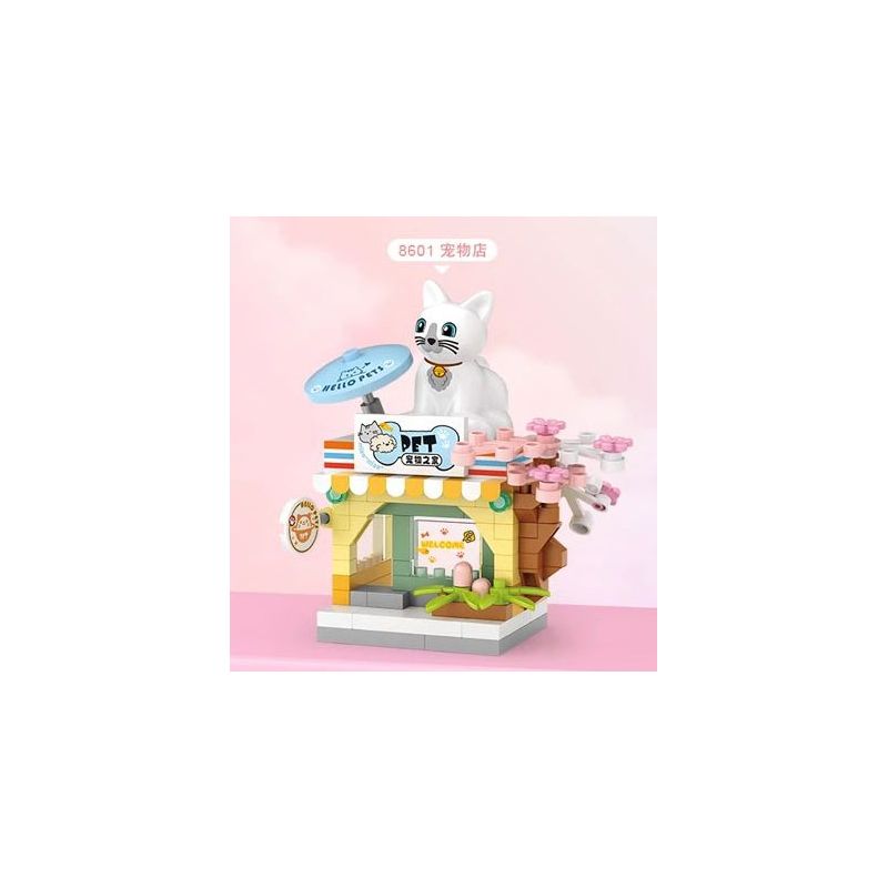 LOZ 8601 non  CỬA HÀNG THÚ CƯNG bộ đồ chơi xếp lắp ráp ghép mô hình PET SHOP 120 khối