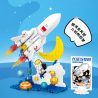 SEMBO 203356 non  TÊN LỬA SIÊU DỄ THƯƠNG LONG MARCH 5B DU HÀNH TRONG THIÊN bộ đồ chơi xếp lắp ráp ghép mô hình City Thành Phố