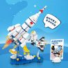 SEMBO 203355 non  TÊN LỬA SIÊU DỄ THƯƠNG TRƯỜNG CHINH 2F DẠO BƯỚC TRÊN BẦU TRỜI ĐẦY SAO bộ đồ chơi xếp lắp ráp ghép mô hình City Thành Phố