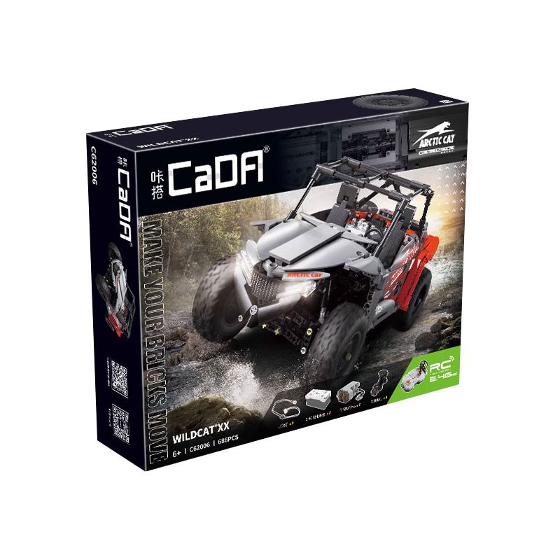 CADA DOUBLEE C62006 62006 non  XE ĐỊA HÌNH WILDCAT tỷ lệ 1:12 bộ đồ chơi xếp lắp ráp ghép mô hình  WILDCAT XX Kỹ Thuật Công Nghệ Cao Mô Hình Phương Tiện 686 khối