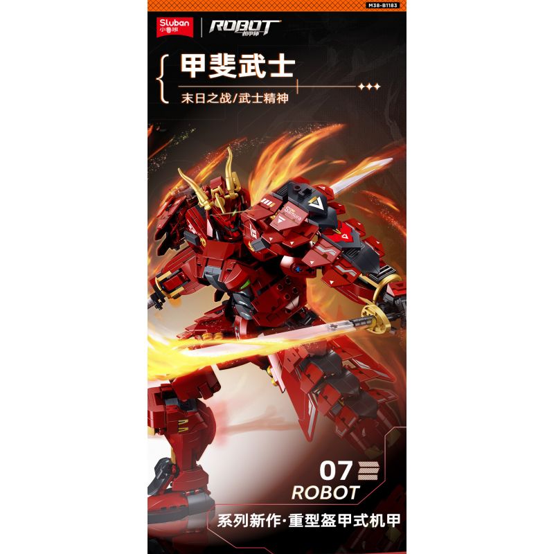 SLUBAN M38-B1183 B1183 1183 M38B1183 38-B1183 non  MOBILE CITY ALPHA KAI SAMURAI THIẾT GIÁP HẠNG NẶNG bộ đồ chơi xếp lắp ráp ghép mô hình Movie & Game SNOW MIRAGE Phim Và Trò Chơi 923 khối