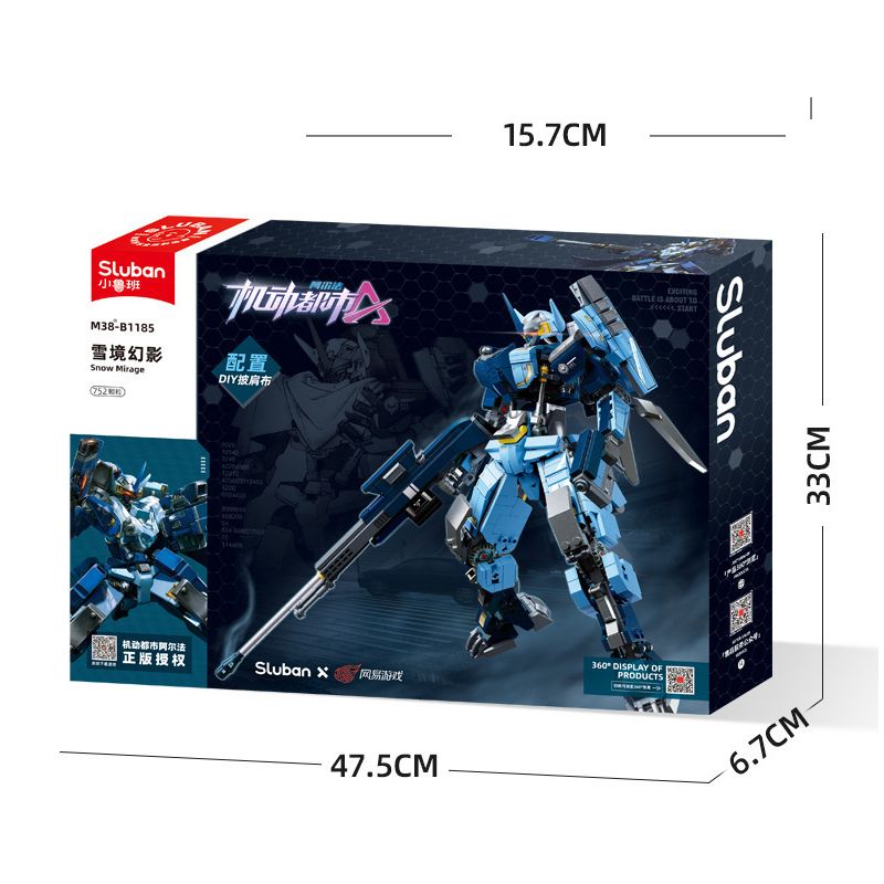 SLUBAN M38-B1185 B1185 1185 M38B1185 38-B1185 non  THÀNH PHỐ DI ĐỘNG ALPHA BÓNG MA TUYẾT bộ đồ chơi xếp lắp ráp ghép mô hình Movie & Game SNOW MIRAGE Phim Và Trò Chơi 752 khối