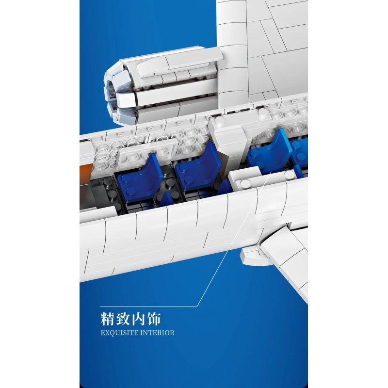 FORANGE FC6008 6008 non  MÁY BAY CHỞ KHÁCH NỘI ĐỊA bộ đồ chơi xếp lắp ráp ghép mô hình Creator AIRPLANE Sáng Tạo 1601 khối