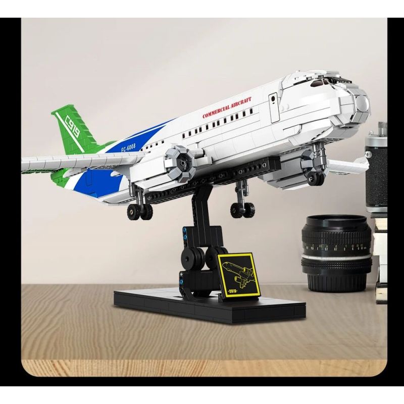 FORANGE FC6008 6008 non  MÁY BAY CHỞ KHÁCH NỘI ĐỊA bộ đồ chơi xếp lắp ráp ghép mô hình Creator AIRPLANE Sáng Tạo 1601 khối