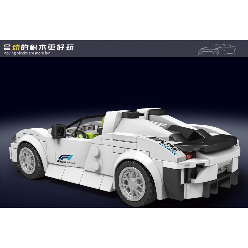 MouldKing 27044 Mould King 27044 non  XE THỂ THAO PORSCHE 918 bộ đồ chơi xếp lắp ráp ghép mô hình Speed Champions Racing Cars Đua Xe Công Thức 338 khối