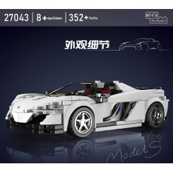 MouldKing 27043 Mould King 27043 non  XE THỂ THAO MCLAREN 650S bộ đồ chơi xếp lắp ráp ghép mô hình Speed Champions Racing Cars Đua Xe Công Thức 352 khối