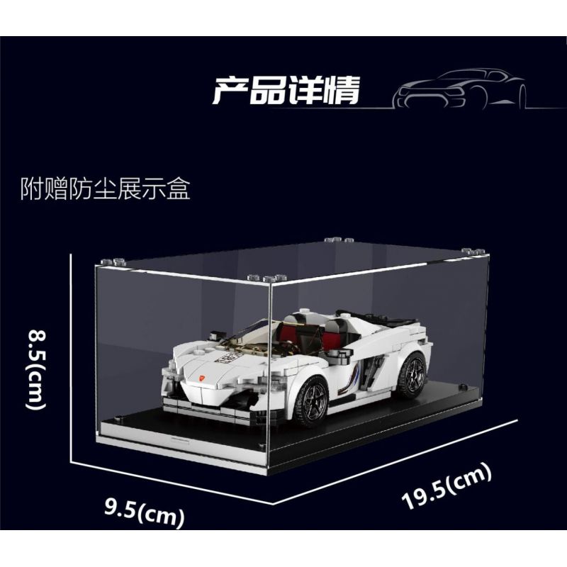 MouldKing 27043 Mould King 27043 non  XE THỂ THAO MCLAREN 650S bộ đồ chơi xếp lắp ráp ghép mô hình Speed Champions Racing Cars Đua Xe Công Thức 352 khối