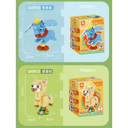 FORANGE FC8286 8286 non  MÁY LẮC THÚ 6 LOẠI LINH DƯƠNG ĐẦU BÒ GẤU HỒNG VOI LẠC ĐÀ VẸT MÀO DIỀU HÂU bộ đồ chơi xếp lắp ráp ghép mô hình Creator POCKET BLOCK Sáng Tạo 633 khối