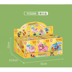 FORANGE FC8286 8286 non  MÁY LẮC THÚ 6 LOẠI LINH DƯƠNG ĐẦU BÒ GẤU HỒNG VOI LẠC ĐÀ VẸT MÀO DIỀU HÂU bộ đồ chơi xếp lắp ráp ghép mô hình Creator POCKET BLOCK Sáng Tạo 633 khối