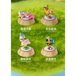 FORANGE FC8286 8286 non  MÁY LẮC THÚ 6 LOẠI LINH DƯƠNG ĐẦU BÒ GẤU HỒNG VOI LẠC ĐÀ VẸT MÀO DIỀU HÂU bộ đồ chơi xếp lắp ráp ghép mô hình Creator POCKET BLOCK Sáng Tạo 633 khối