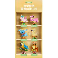 FORANGE FC8286 8286 non  MÁY LẮC THÚ 6 LOẠI LINH DƯƠNG ĐẦU BÒ GẤU HỒNG VOI LẠC ĐÀ VẸT MÀO DIỀU HÂU bộ đồ chơi xếp lắp ráp ghép mô hình Creator POCKET BLOCK Sáng Tạo 633 khối