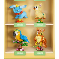 FORANGE FC8286 8286 non  MÁY LẮC THÚ 6 LOẠI LINH DƯƠNG ĐẦU BÒ GẤU HỒNG VOI LẠC ĐÀ VẸT MÀO DIỀU HÂU bộ đồ chơi xếp lắp ráp ghép mô hình Creator POCKET BLOCK Sáng Tạo 633 khối