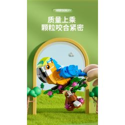 FORANGE FC8286 8286 non  MÁY LẮC THÚ 6 LOẠI LINH DƯƠNG ĐẦU BÒ GẤU HỒNG VOI LẠC ĐÀ VẸT MÀO DIỀU HÂU bộ đồ chơi xếp lắp ráp ghép mô hình Creator POCKET BLOCK Sáng Tạo 633 khối