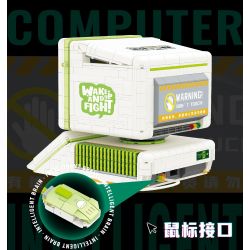 WEILE CHUANGXIANG 6009 non  MÁY TÍNH CỔ ĐIỂN THỎ ROGUE bộ đồ chơi xếp lắp ráp ghép mô hình MASHIMARO 1608 khối