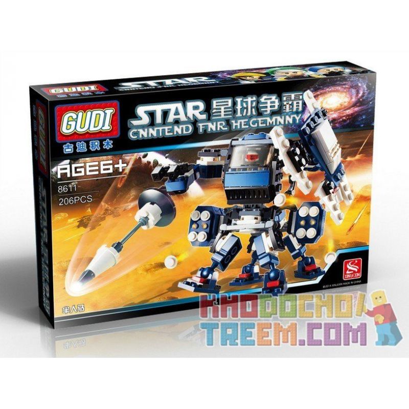 GUDI 8611 Xếp hình kiểu Lego STAR WARS Centauri Robot Người Máy Kỵ Sỹ Chiến đấu 1 Người điều Khiển 206 khối