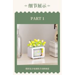 SEMBO 611069 non  DỄ THƯƠNG VÀ MỌNG NƯỚC ĐIỆN THOẠI YULIAN ĐỒ GIA DỤNG CỔ ĐIỂN bộ đồ chơi xếp lắp ráp ghép mô hình Creator Sáng Tạo 141 khối