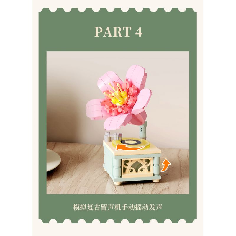 SEMBO 611069 non  DỄ THƯƠNG VÀ MỌNG NƯỚC ĐIỆN THOẠI YULIAN ĐỒ GIA DỤNG CỔ ĐIỂN bộ đồ chơi xếp lắp ráp ghép mô hình Creator Sáng Tạo 141 khối