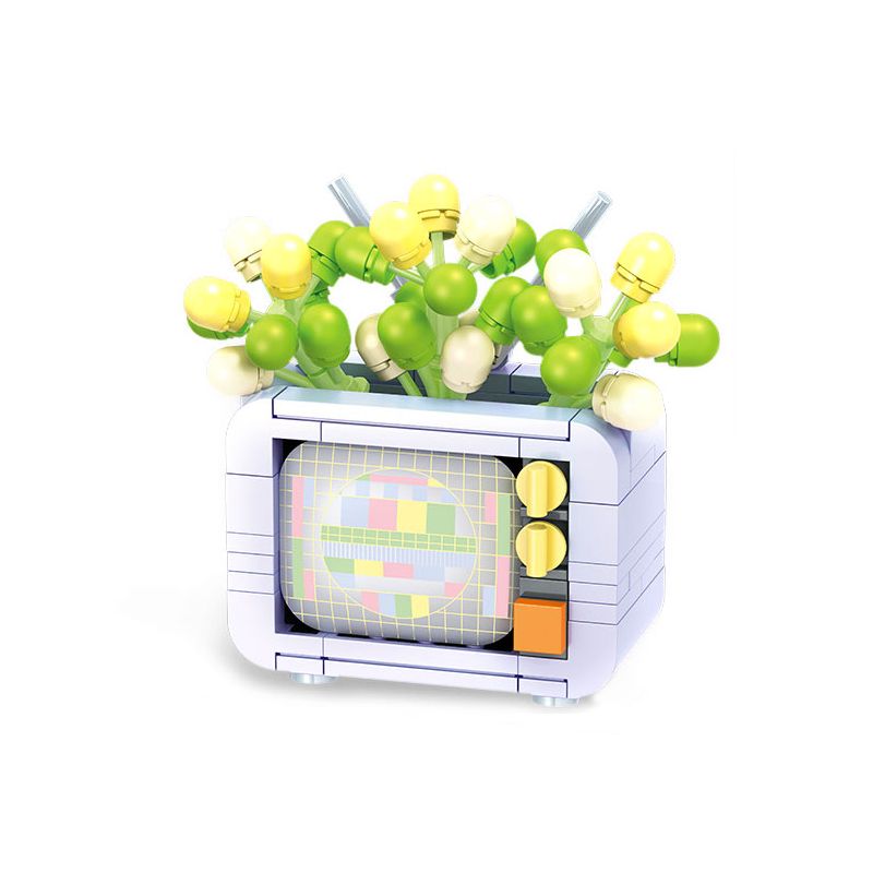 SEMBO 611068 non Lego DỄ THƯƠNG VÀ MỌNG NƯỚC BERRY TV ĐỒ GIA DỤNG CỔ ĐIỂN bộ đồ chơi xếp lắp ráp ghép mô hình Creator Sáng Tạo 179 khối