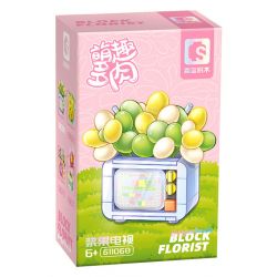 SEMBO 611068 non  DỄ THƯƠNG VÀ MỌNG NƯỚC BERRY TV ĐỒ GIA DỤNG CỔ ĐIỂN bộ đồ chơi xếp lắp ráp ghép mô hình Creator Sáng Tạo 179 khối