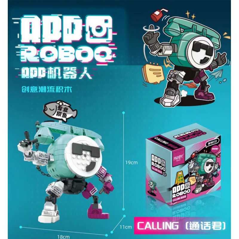 FUNIFY W9013 9013 non  GỌI ROBOT ỨNG DỤNG ĐIỆN bộ đồ chơi xếp lắp ráp ghép mô hình APP ROBOO