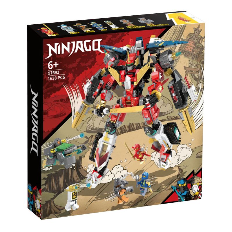 97692 non Lego NINJA SIÊU KẾT HỢP MECHA bộ đồ chơi xếp lắp ráp ghép mô hình The Lego Ninjago Movie Ninja Lốc Xoáy 1638 khối