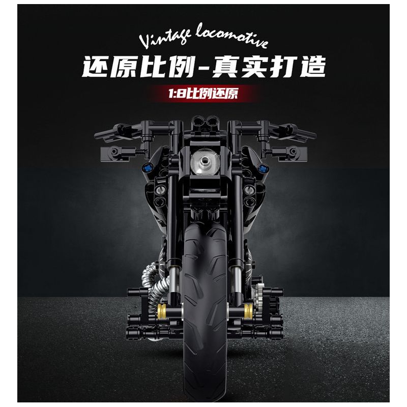 DOUBLE HEIGHT 60502 non  MÔ TÔ HẠNG NẶNG HARLEY-DAVIDSON tỷ lệ 1:8 bộ đồ chơi xếp lắp ráp ghép mô hình  Kỹ Thuật Công Nghệ Cao Mô Hình Phương Tiện 586 khối
