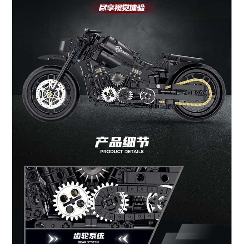 DOUBLE HEIGHT 60502 non  MÔ TÔ HẠNG NẶNG HARLEY-DAVIDSON tỷ lệ 1:8 bộ đồ chơi xếp lắp ráp ghép mô hình  Kỹ Thuật Công Nghệ Cao Mô Hình Phương Tiện 586 khối