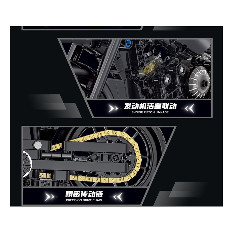 DOUBLE HEIGHT 60502 non  MÔ TÔ HẠNG NẶNG HARLEY-DAVIDSON tỷ lệ 1:8 bộ đồ chơi xếp lắp ráp ghép mô hình  Kỹ Thuật Công Nghệ Cao Mô Hình Phương Tiện 586 khối