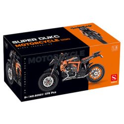 DOUBLE HEIGHT 60501 non  MÔ TÔ HẠNG NẶNG KTM SUPERDUKE 1290R tỷ lệ 1:8 bộ đồ chơi xếp lắp ráp ghép mô hình  Kỹ Thuật Công Nghệ Cao Mô Hình Phương Tiện 579 khối