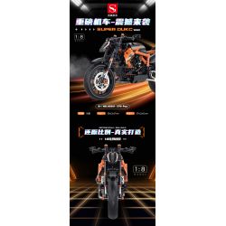 DOUBLE HEIGHT 60501 non  MÔ TÔ HẠNG NẶNG KTM SUPERDUKE 1290R tỷ lệ 1:8 bộ đồ chơi xếp lắp ráp ghép mô hình  Kỹ Thuật Công Nghệ Cao Mô Hình Phương Tiện 579 khối
